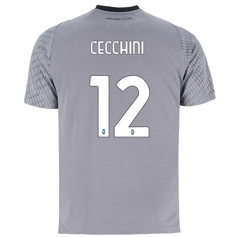 Danxen Homem Filippo Cecchini #12 Cinza Azul Vermelho Camisola Guarda-Redes 2025/26 Camisa