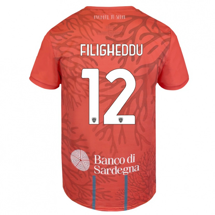 Danxen Homem Daniele Filigheddu #12 Laranja Vermelho Branco Camisola Guarda-Redes 2025/26 Camisa