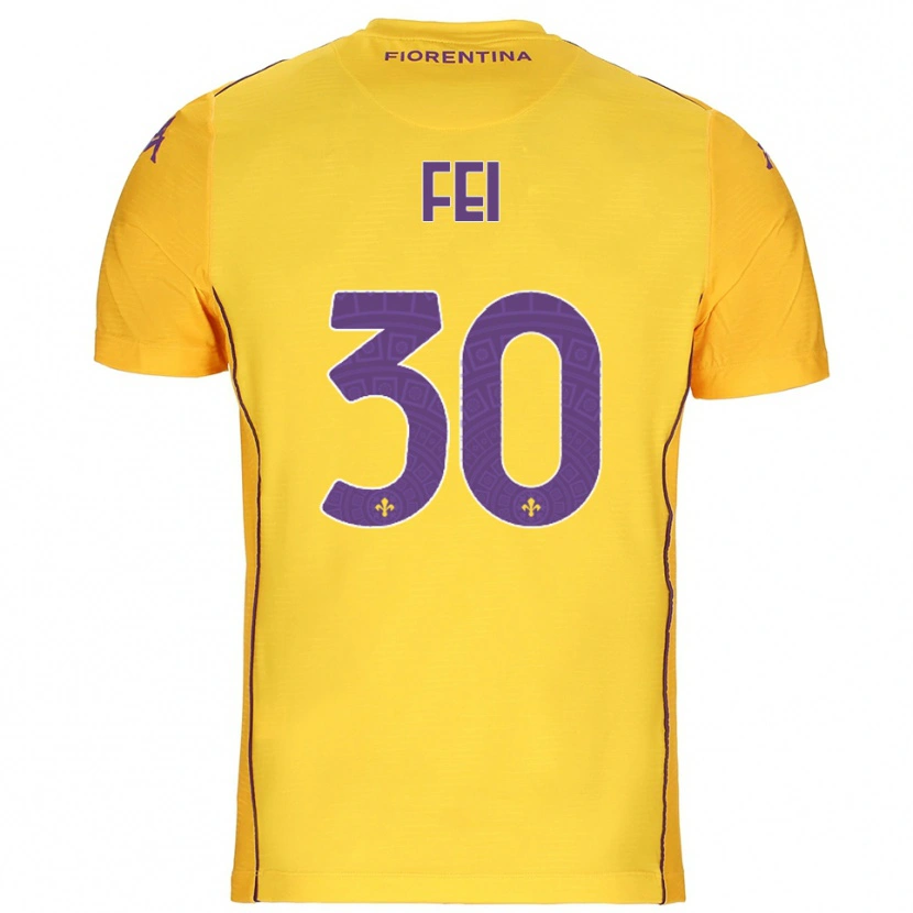 Danxen Homem Gianmaria Fei #30 Laranja Amarelo Roxo Camisola Guarda-Redes 2025/26 Camisa