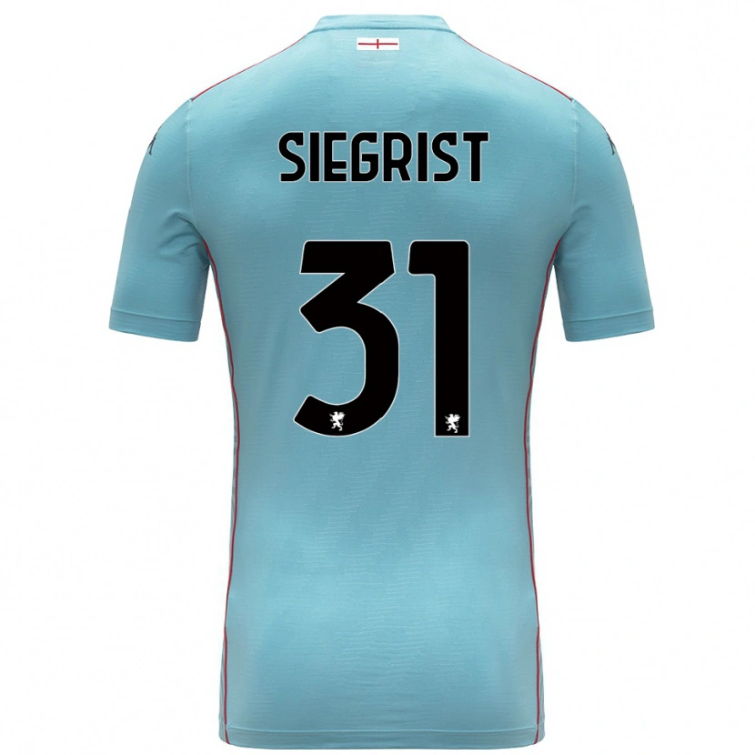 Danxen Homem Benjamin Siegrist #31 Azul Cinza Camisola Guarda-Redes 2025/26 Camisa