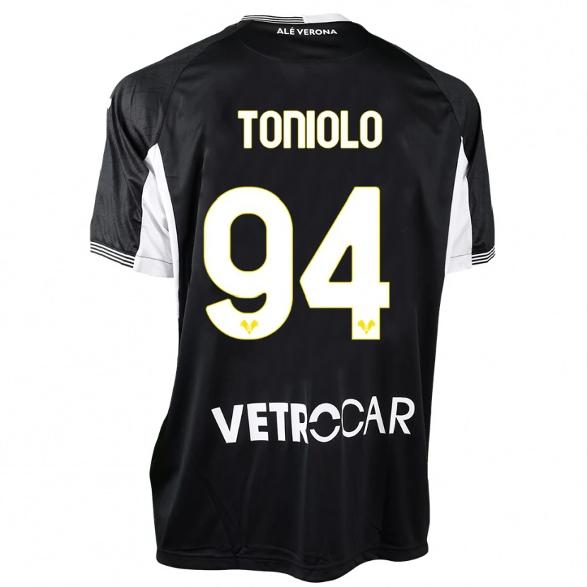 Danxen Homem Giacomo Toniolo #94 Preto Branco Camisola Guarda-Redes 2025/26 Camisa