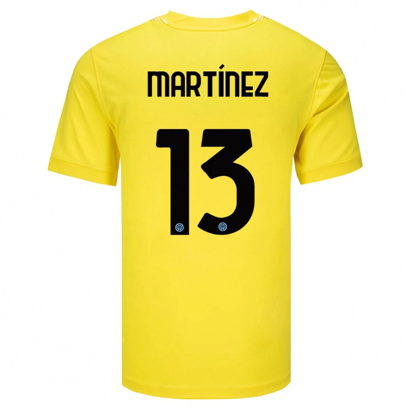Danxen Homem Josep Martínez #13 Amarelo Claro Preto Camisola Guarda-Redes 2025/26 Camisa