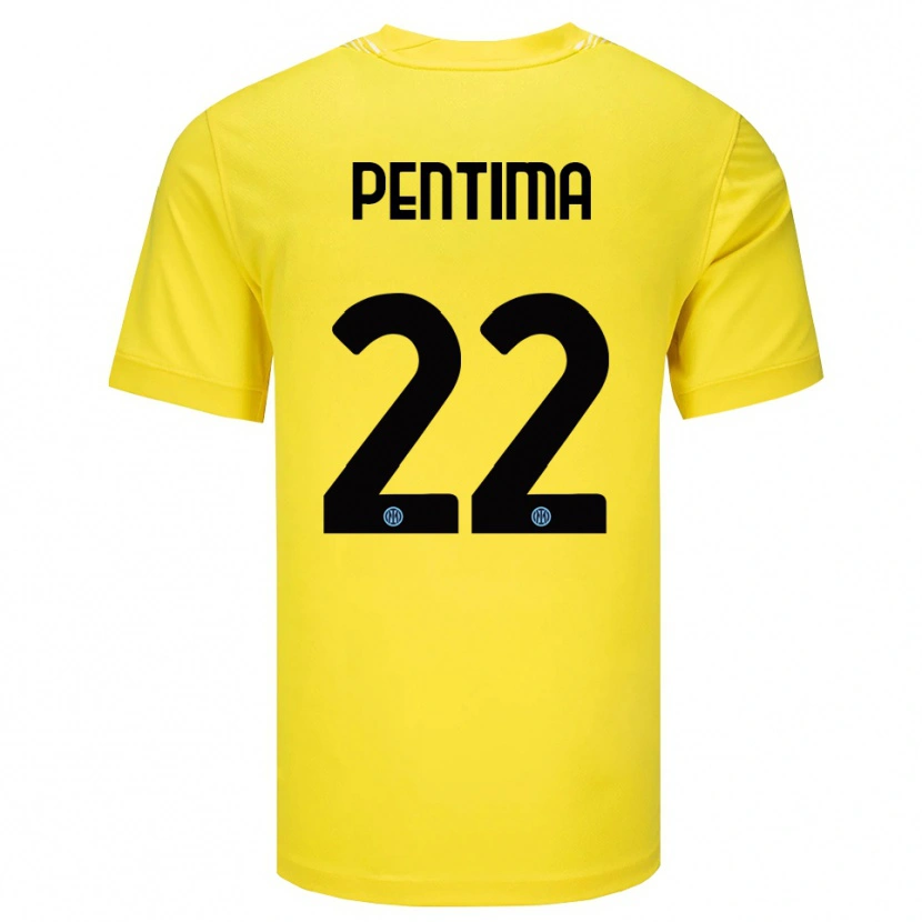Danxen Homem Alessandro Pentima #22 Amarelo Claro Preto Camisola Guarda-Redes 2025/26 Camisa