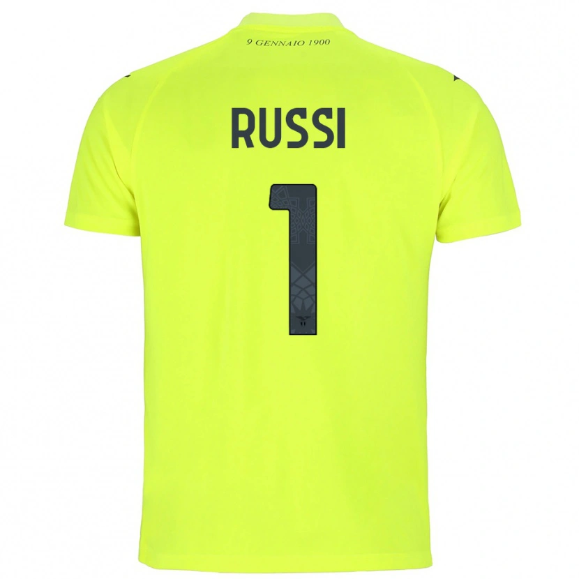 Danxen Homem Gabriele Russi #1 Verde Fluorescente Camisola Guarda-Redes 2025/26 Camisa