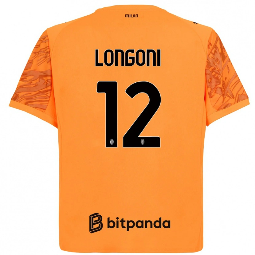Danxen Homem Alessandro Longoni #12 Preto Amarelo Laranja Camisola Guarda-Redes 2025/26 Camisa