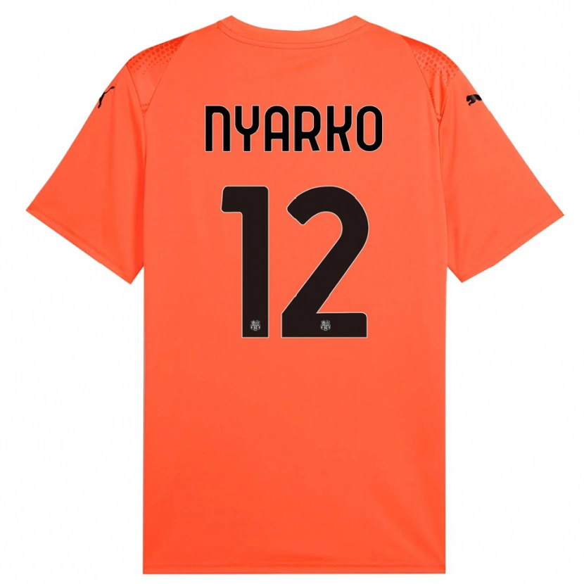 Danxen Homem Lorenzo Nyarko #12 Preto Laranja Camisola Guarda-Redes 2025/26 Camisa