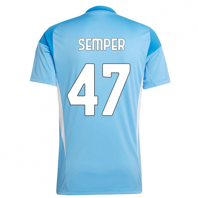 Danxen Homem Adrian Semper #47 Branco Azul Céu Camisola Guarda-Redes 2025/26 Camisa