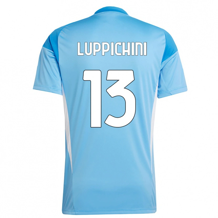 Danxen Homem Matteo Luppichini #13 Branco Azul Céu Camisola Guarda-Redes 2025/26 Camisa