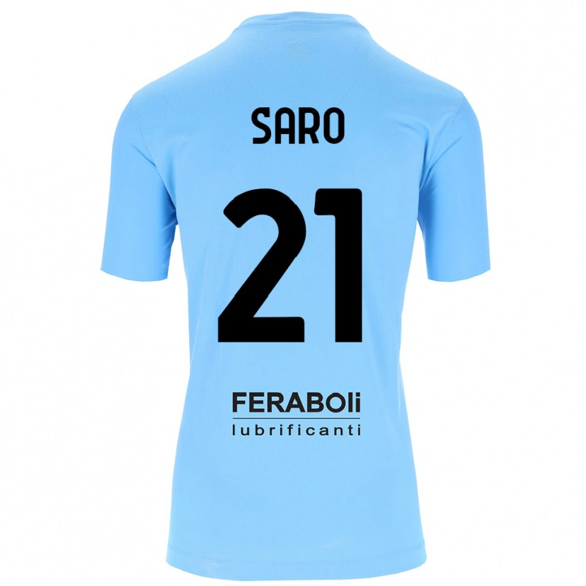 Danxen Homem Gianluca Saro #21 Preto Azul Céu Camisola Guarda-Redes 2025/26 Camisa
