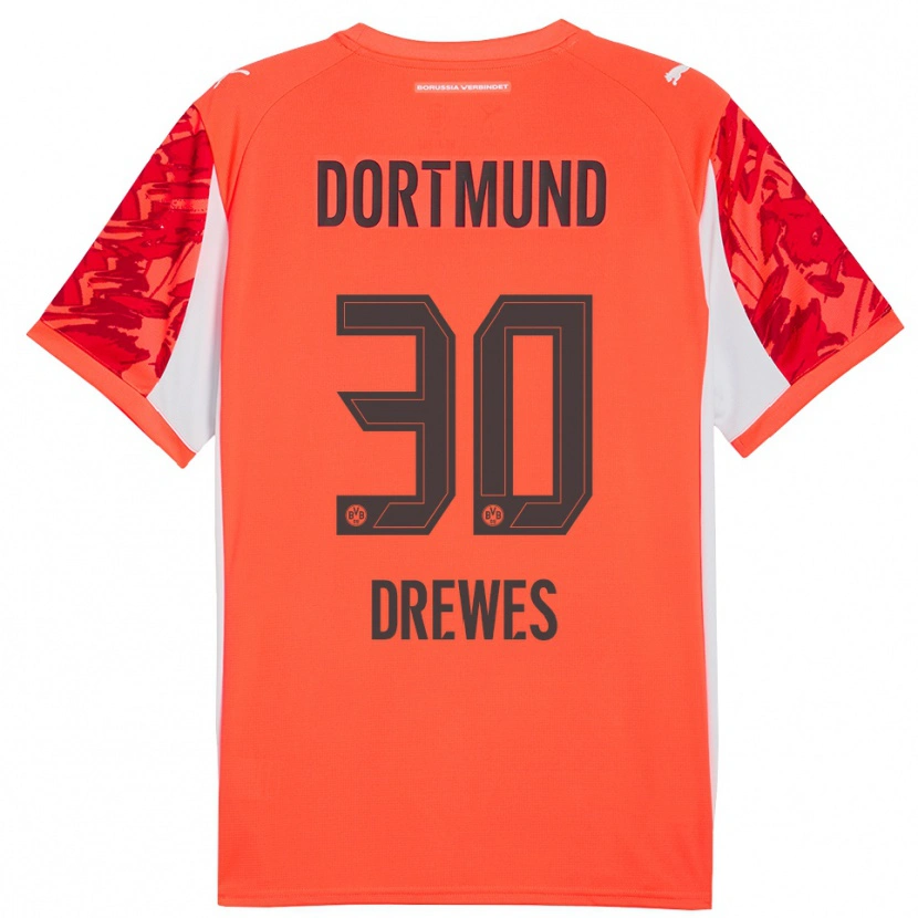 Danxen Homem Patrick Drewes #30 Laranja Vermelho Camisola Guarda-Redes 2025/26 Camisa