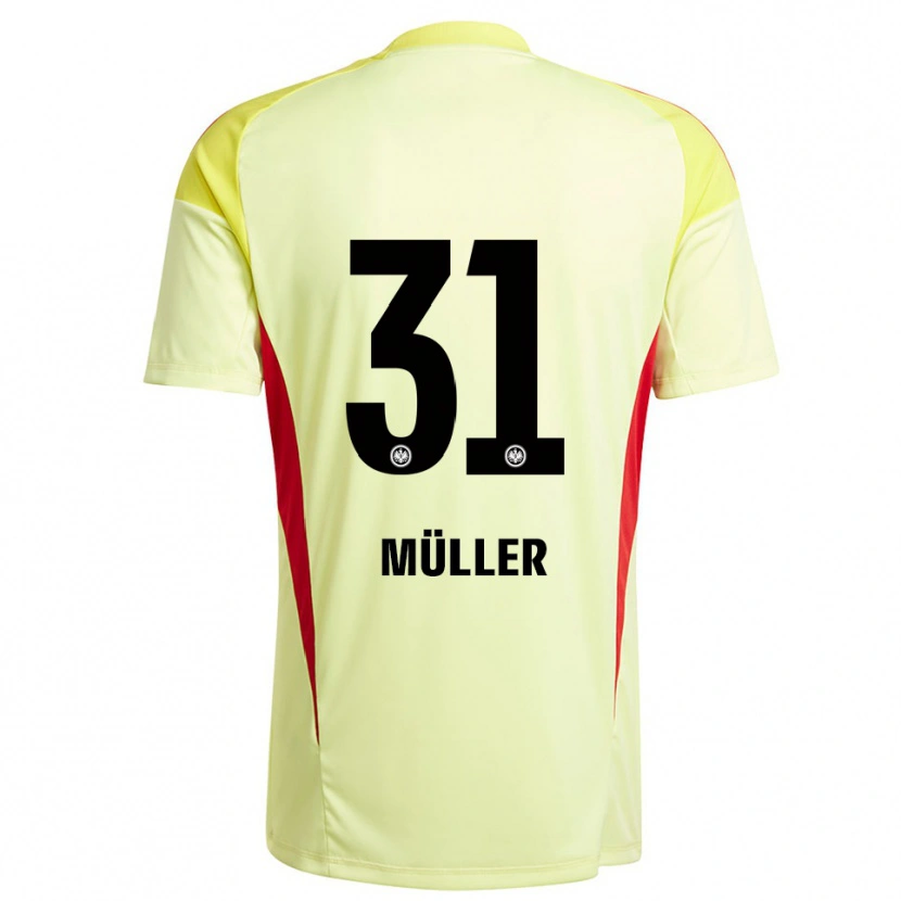 Danxen Homem Laurin Müller #31 Amarelo Claro Preto Camisola Guarda-Redes 2025/26 Camisa