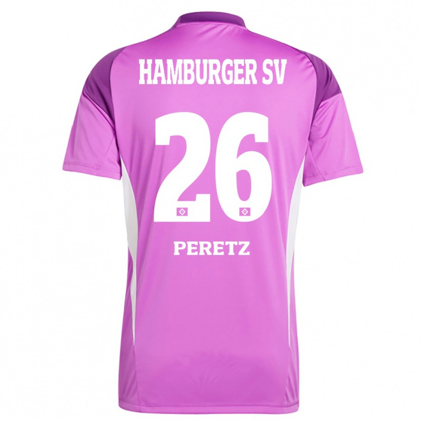 Danxen Homem Daniel Peretz #26 Roxo Lilás Branco Camisola Guarda-Redes 2025/26 Camisa