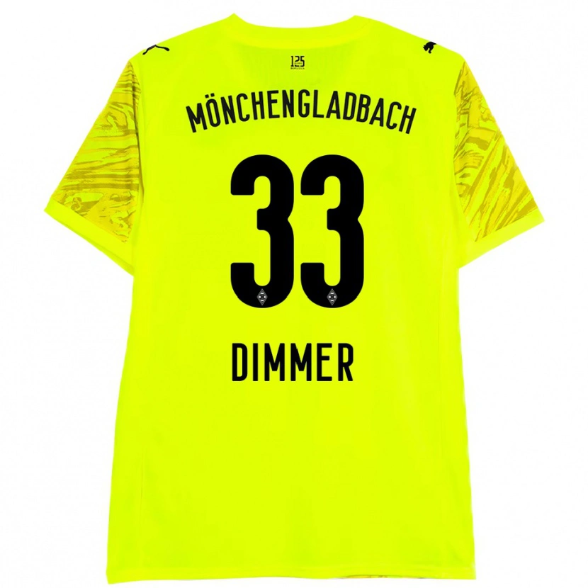 Danxen Homem Florian Dimmer #33 Preto Amarelo Camisola Guarda-Redes 2025/26 Camisa
