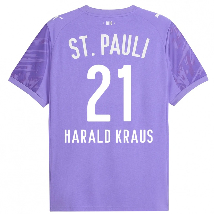 Danxen Homem Stefan Harald Kraus #21 Preto Roxo Médio Camisola Guarda-Redes 2025/26 Camisa