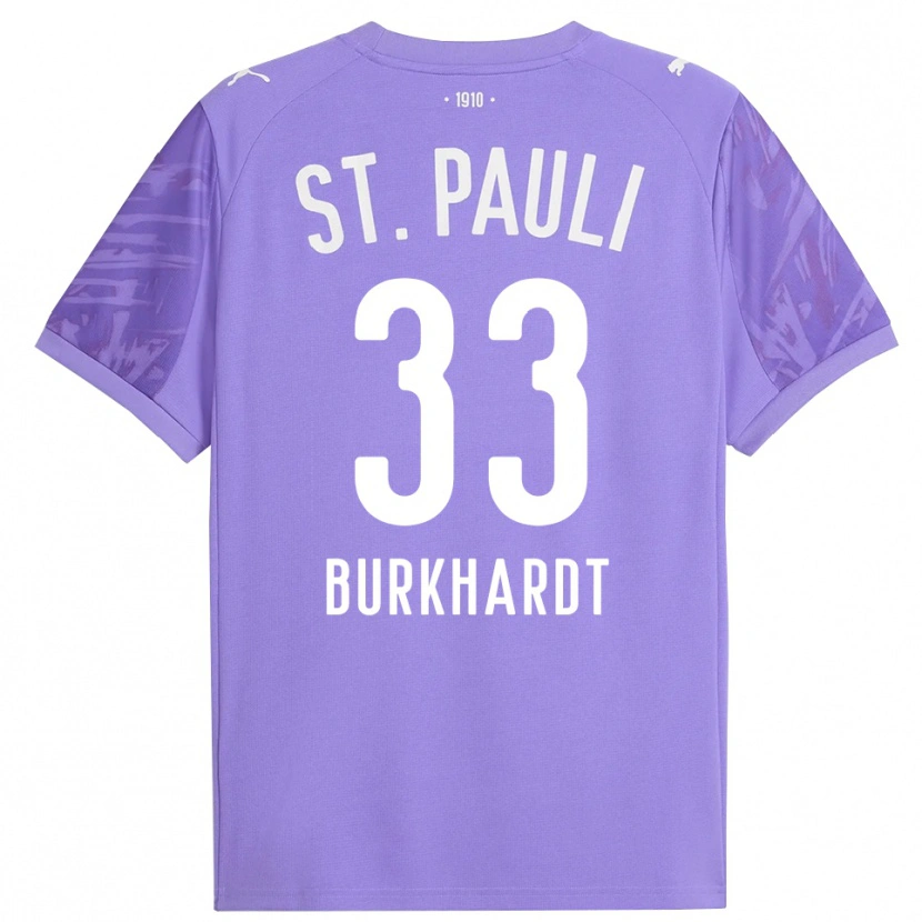 Danxen Homem Jannik Burkhardt #33 Preto Roxo Médio Camisola Guarda-Redes 2025/26 Camisa
