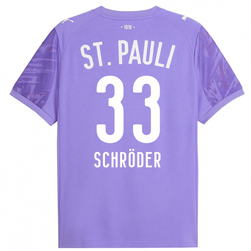 Danxen Homem Lennard Schröder #33 Preto Roxo Médio Camisola Guarda-Redes 2025/26 Camisa