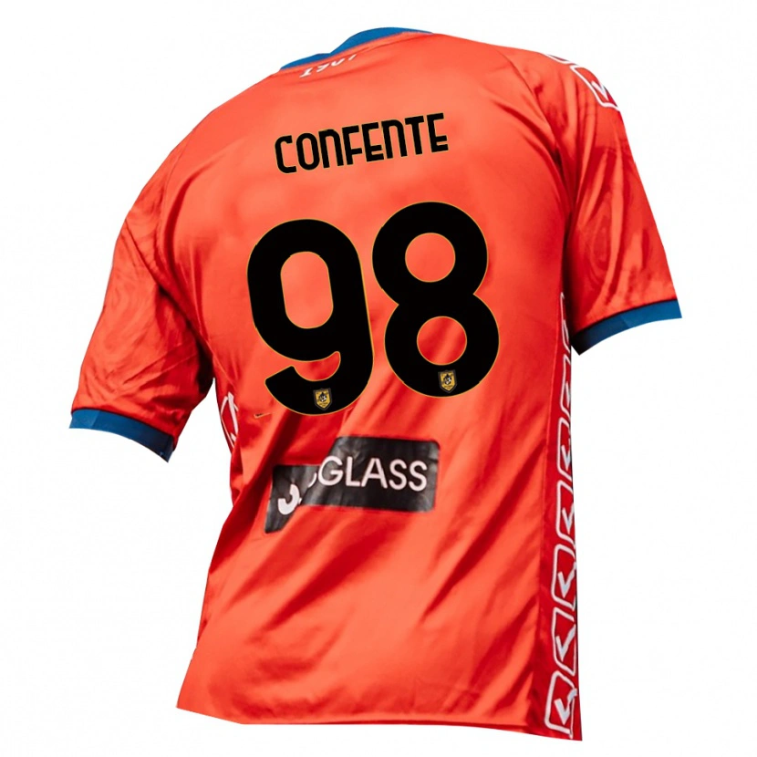 Danxen Homem Alessandro Confente #98 Laranja Vermelho Camisola Guarda-Redes 2025/26 Camisa