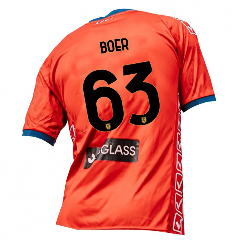 Danxen Homem Pietro Boer #63 Laranja Vermelho Camisola Guarda-Redes 2025/26 Camisa