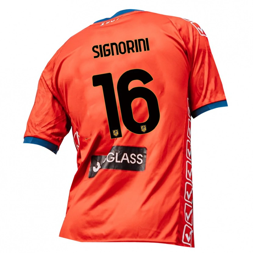 Danxen Homem Alessandro Signorini #16 Laranja Vermelho Camisola Guarda-Redes 2025/26 Camisa
