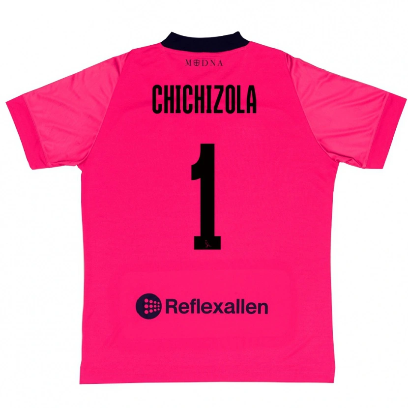 Danxen Homem Leandro Chichizola #1 Rosa Profundo Preto Camisola Guarda-Redes 2025/26 Camisa