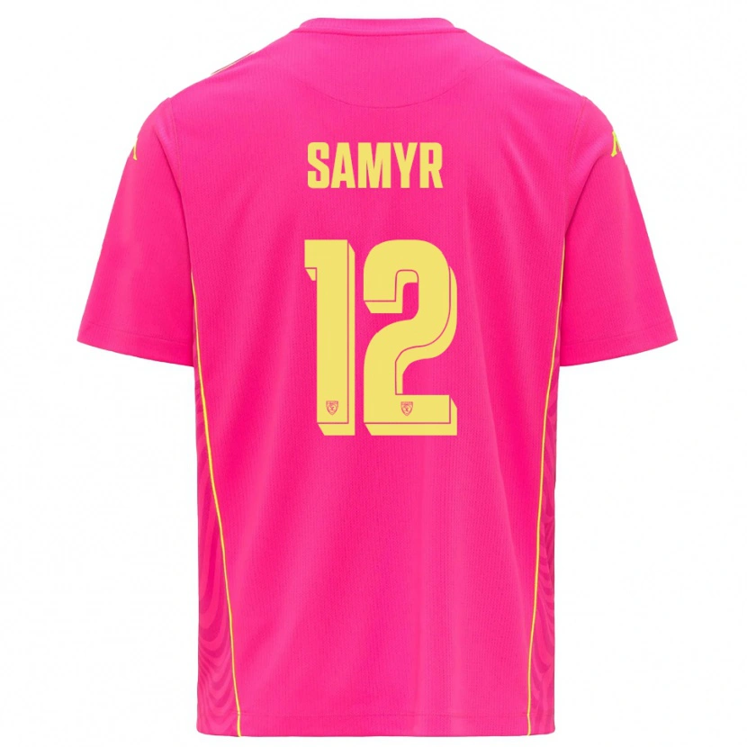 Danxen Homem Walid Samyr #12 Rosa Profundo Amarelo Camisola Guarda-Redes 2025/26 Camisa