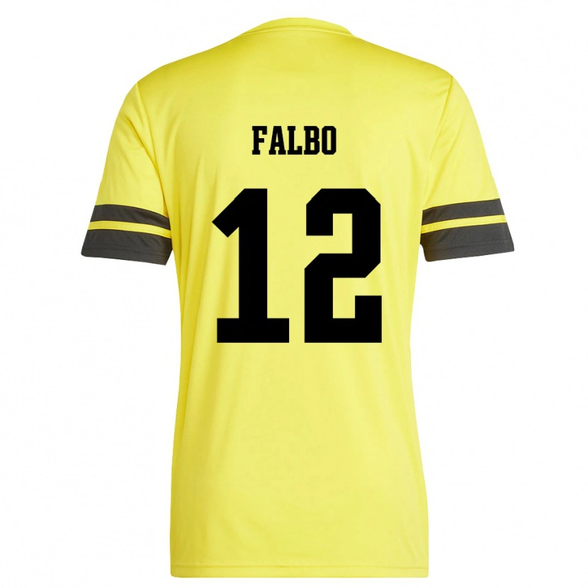 Danxen Homem Francesco Falbo #12 Amarelo Preto Camisola Guarda-Redes 2025/26 Camisa