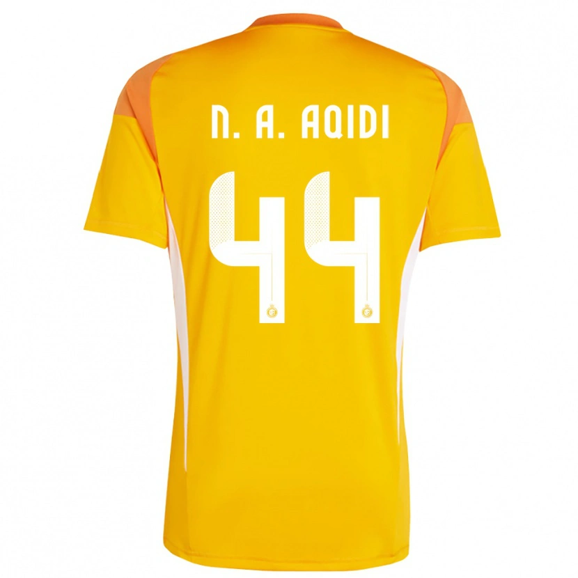 Danxen Homem Nawaf Al-Aqidi #44 Branco Laranja Amarelo Camisola Guarda-Redes 2025/26 Camisa