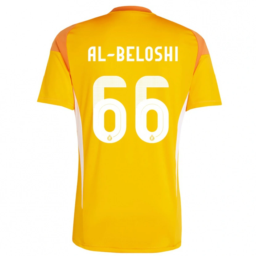 Danxen Homem Reem Al-Beloshi #66 Branco Laranja Amarelo Camisola Guarda-Redes 2025/26 Camisa
