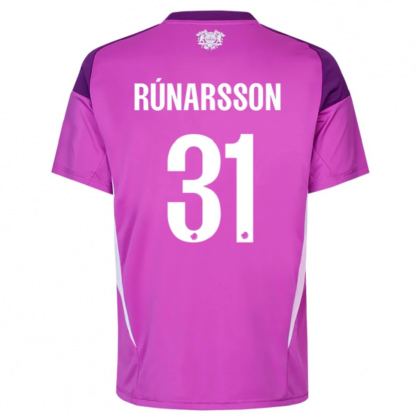 Danxen Homem Rúnar Alex Rúnarsson #31 Branco Lilás Roxo Camisola Guarda-Redes 2025/26 Camisa