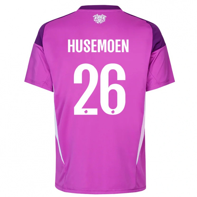 Danxen Homem Astrid Husemoen #26 Branco Lilás Roxo Camisola Guarda-Redes 2025/26 Camisa