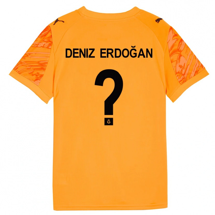 Danxen Homem Ali Deniz Erdoğan #0 Preto Laranja Escuro Camisola Guarda-Redes 2025/26 Camisa