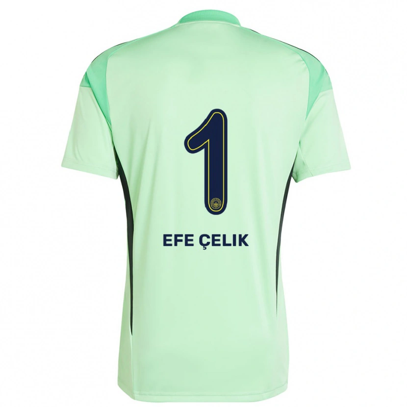 Danxen Homem Mehmet Efe Çelik #1 Preto Verde Claro Camisola Guarda-Redes 2025/26 Camisa