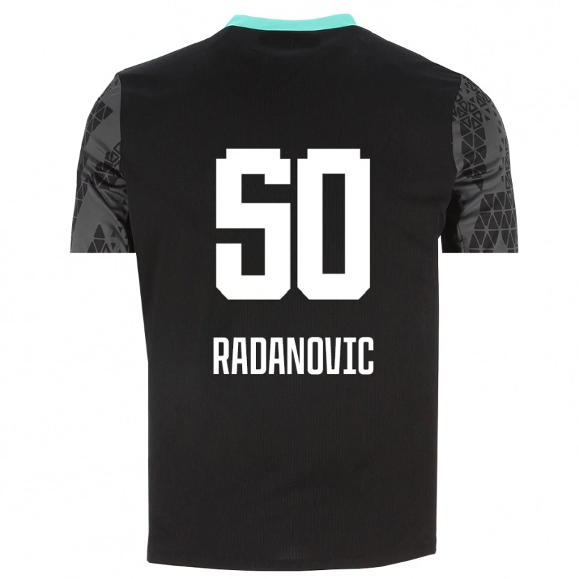 Danxen Homem Savo Radanovic #50 Preto Cinza Escuro Camisola Guarda-Redes 2025/26 Camisa
