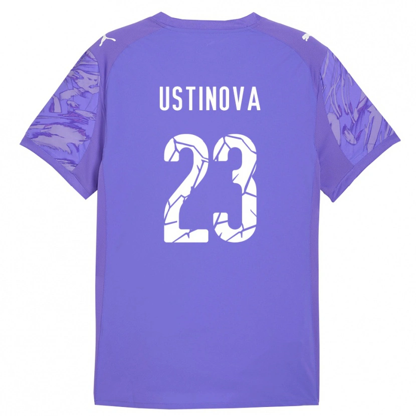 Danxen Homem Liudmyla Ustinova #23 Roxo Lilás Camisola Guarda-Redes 2025/26 Camisa