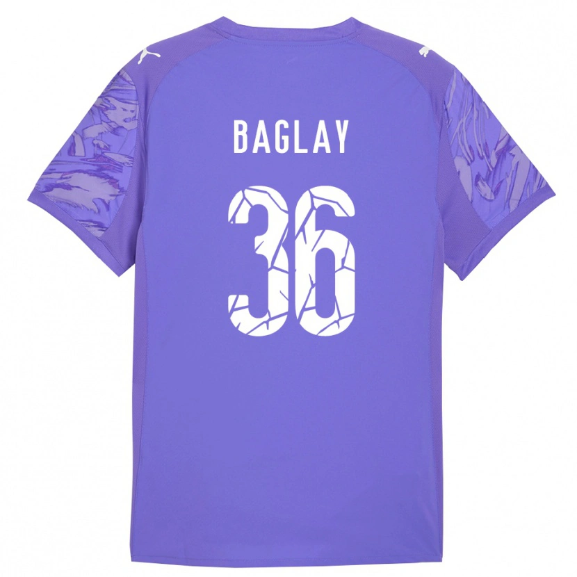 Danxen Homem Rostyslav Baglay #36 Roxo Lilás Camisola Guarda-Redes 2025/26 Camisa