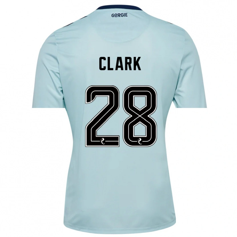 Danxen Homem Zander Clark #28 Preto Azul Claro Camisola Guarda-Redes 2025/26 Camisa