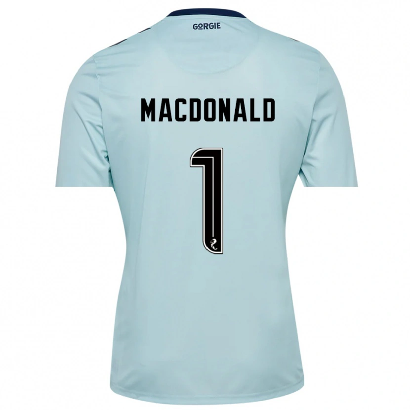 Danxen Homem Jamie MacDonald #1 Preto Azul Claro Camisola Guarda-Redes 2025/26 Camisa