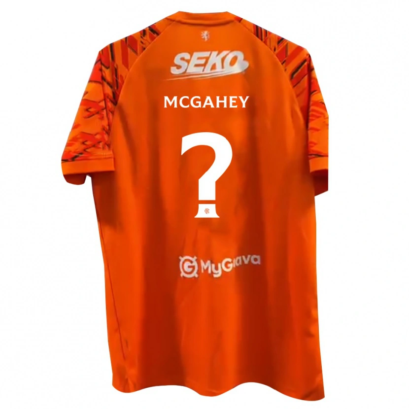 Danxen Homem Lewis McGahey #0 Branco Laranja Camisola Guarda-Redes 2025/26 Camisa