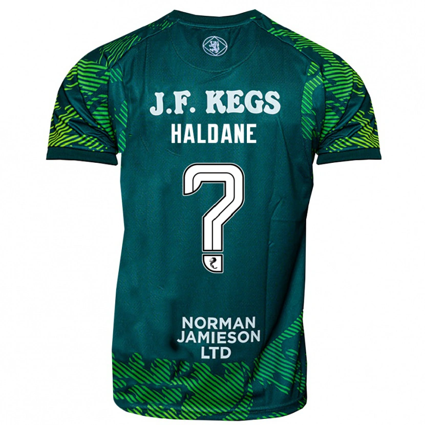 Danxen Homem Lewis Haldane #0 Verde Branco Camisola Guarda-Redes 2025/26 Camisa