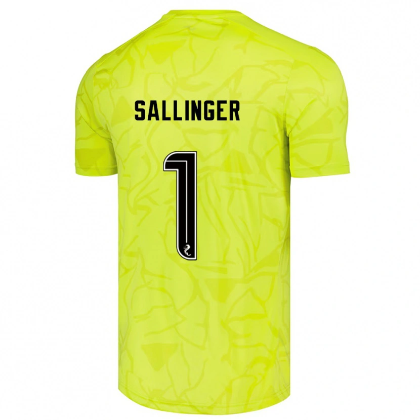 Danxen Homem Raphael Sallinger #1 Amarelo Preto Camisola Guarda-Redes 2025/26 Camisa