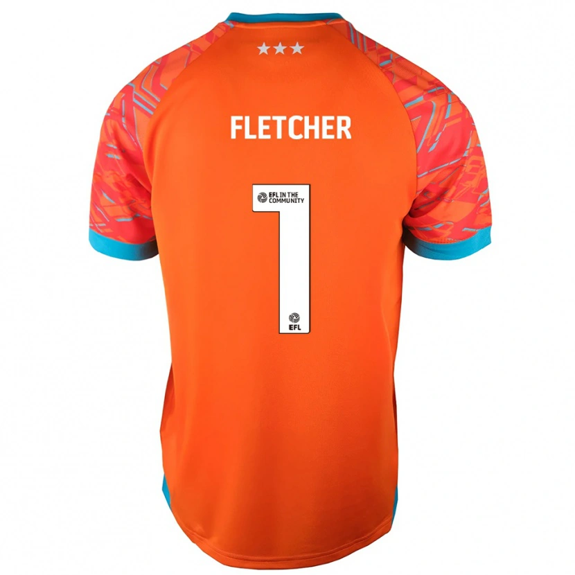 Danxen Homem William Fletcher #1 Branco Laranja Camisola Guarda-Redes 2025/26 Camisa