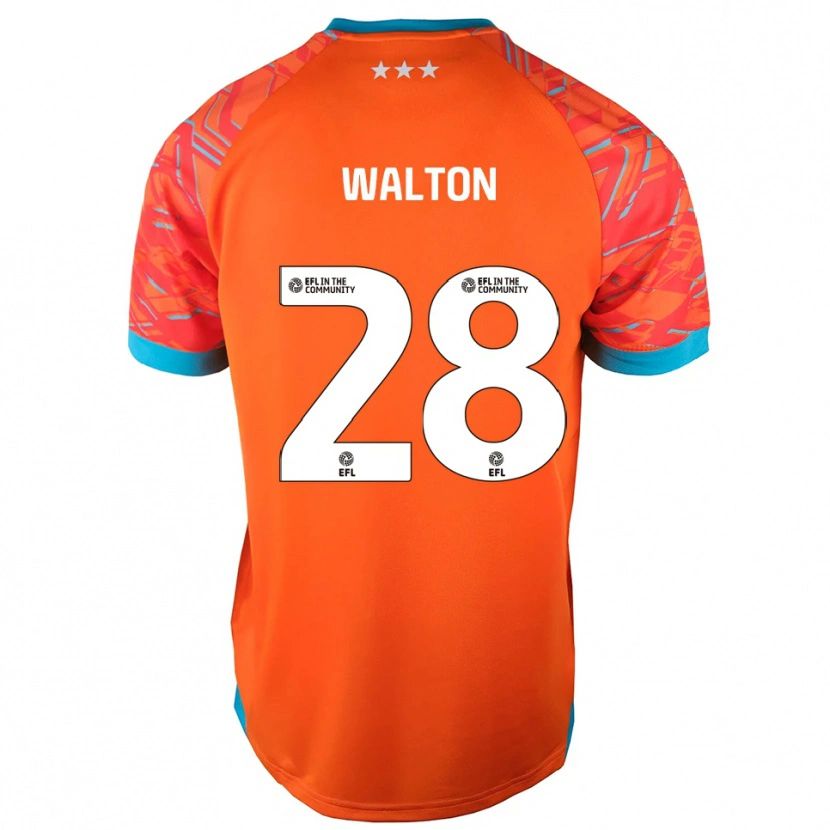 Danxen Homem Christian Walton #28 Branco Laranja Camisola Guarda-Redes 2025/26 Camisa