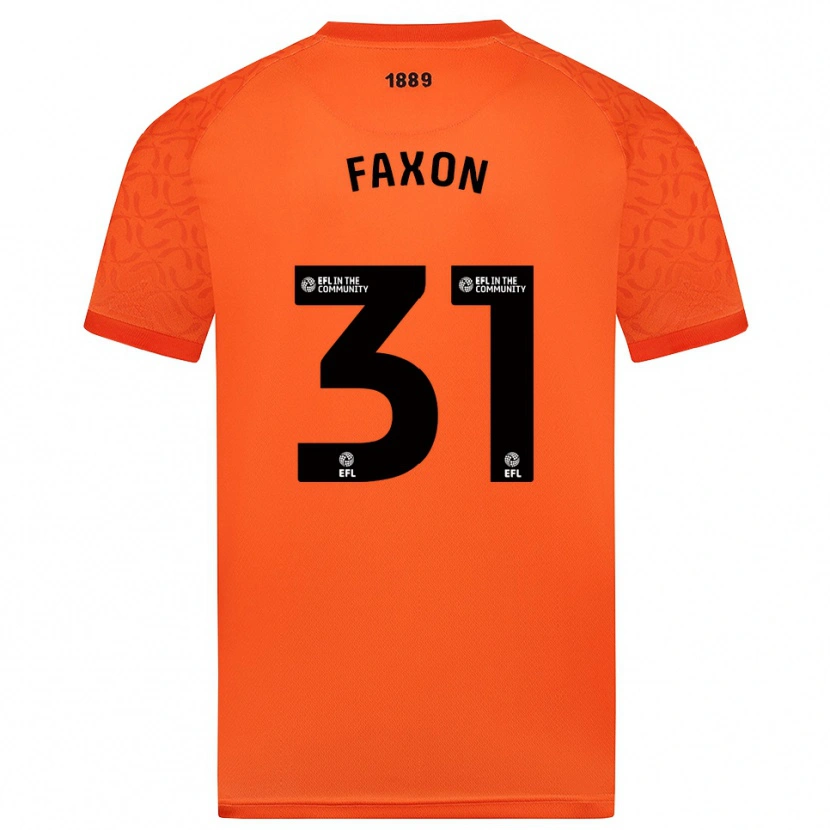 Danxen Homem Luke Faxon #31 Preto Laranja Camisola Guarda-Redes 2025/26 Camisa