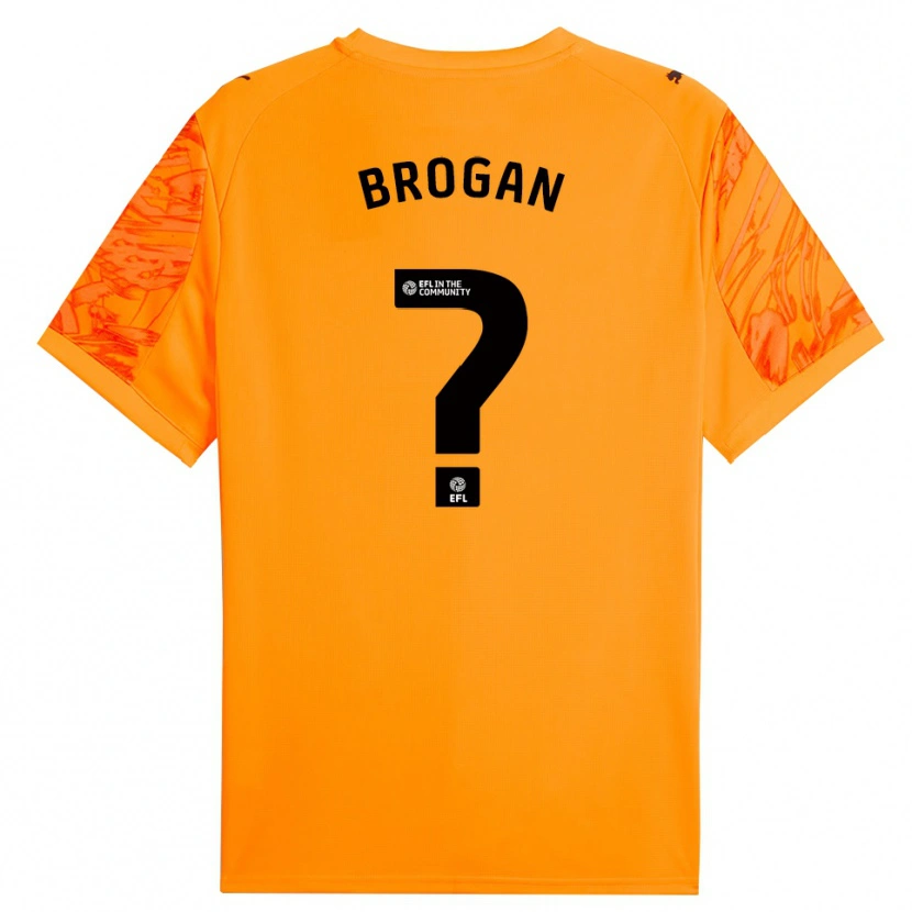 Danxen Homem Adam Brogan #0 Laranja Preto Camisola Guarda-Redes 2025/26 Camisa