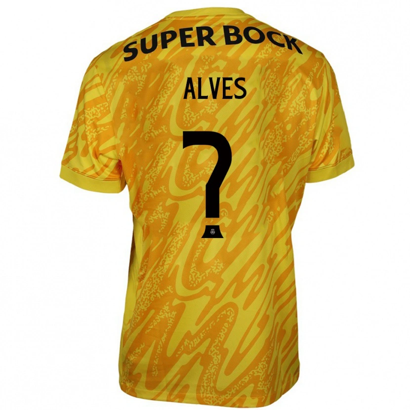 Danxen Homem Guilherme Alves #0 Amarelo Laranja Camisola Guarda-Redes 2025/26 Camisa