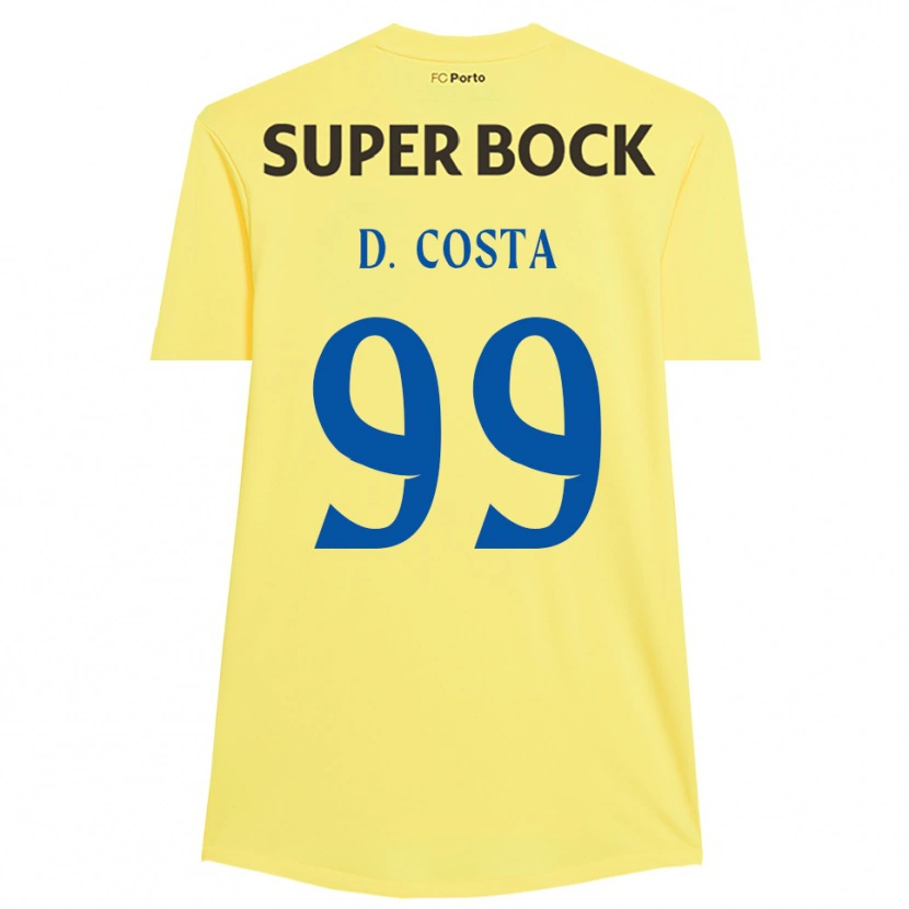 Danxen Homem Diogo Costa #99 Amarelo Claro Preto Camisola Guarda-Redes 2025/26 Camisa