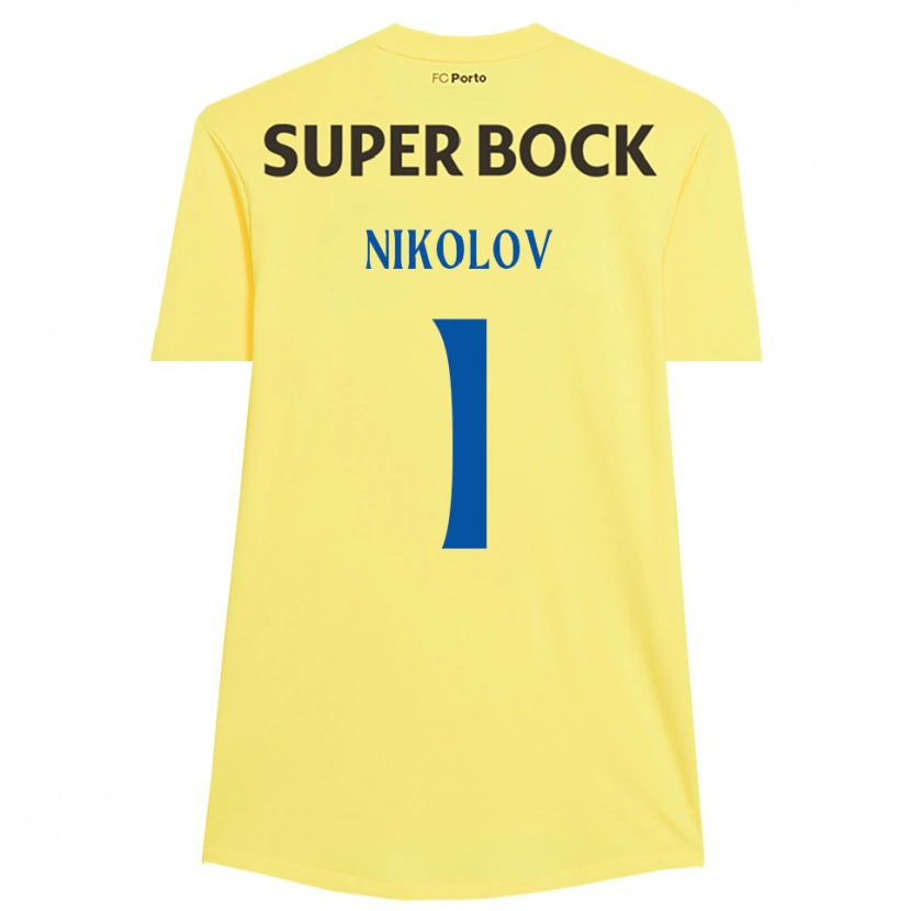 Danxen Homem Antoni Nikolov #1 Amarelo Claro Preto Camisola Guarda-Redes 2025/26 Camisa