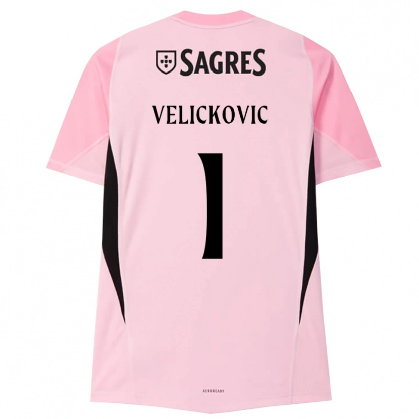 Danxen Homem Luka Veličković #1 Rosa Preto Camisola Guarda-Redes 2025/26 Camisa