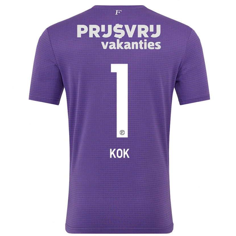 Danxen Homem Stefan Kok #1 Roxo Branco Camisola Guarda-Redes 2025/26 Camisa