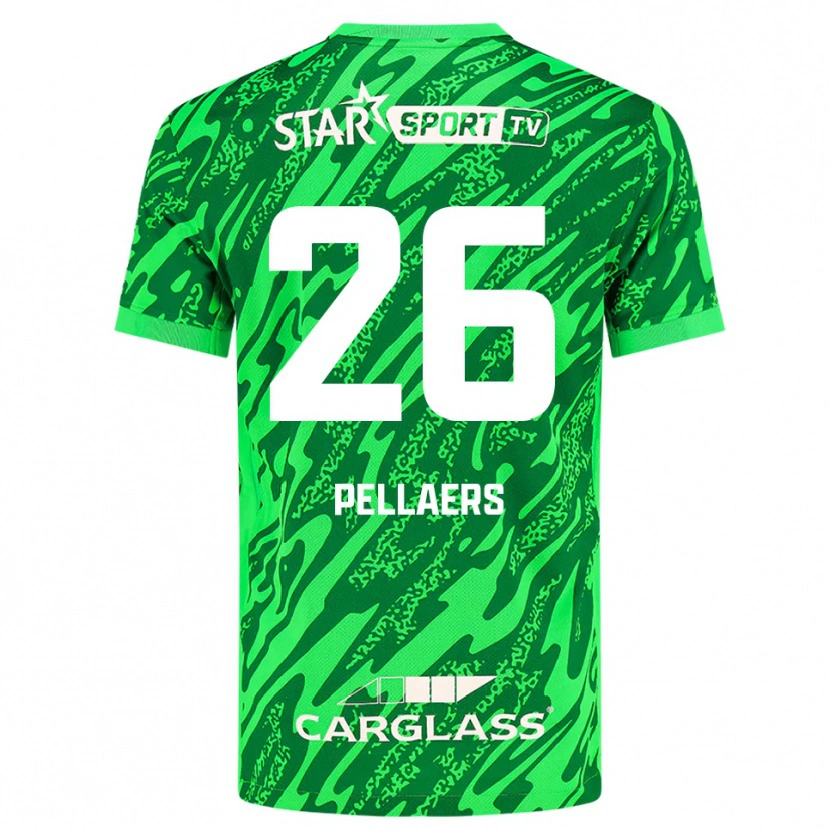 Danxen Homem Amanuel Pellaers #26 Verde Escuro Branco Camisola Guarda-Redes 2025/26 Camisa